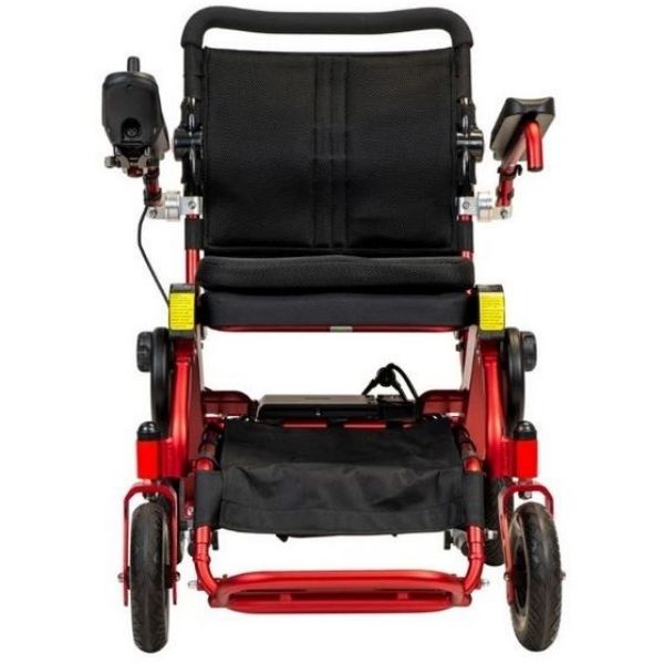 Pathway Mobility Geo Cruiser DX Lightweight Folding Power Wheelchair Red Front View