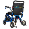 Pathway Mobility Geo Cruiser Elite LX Folding Electric Wheelchair  Blue Back Side View