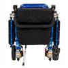Pathway Mobility Geo Cruiser Elite LX Folding Electric Wheelchair Blue Folded Front View