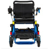 Pathway Mobility Geo Cruiser Elite LX Folding Electric Wheelchair Blue Front View
