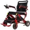 Pathway Mobility Geo Cruiser Elite LX Folding Electric Wheelchair Red Front Left Side View