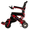 Pathway Mobility Geo Cruiser Elite LX Folding Electric Wheelchair Red Left Side View