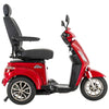 Pride Mobility 3-Wheel Scooter Baja Raptor 2 Candy Apple Red Left Side View