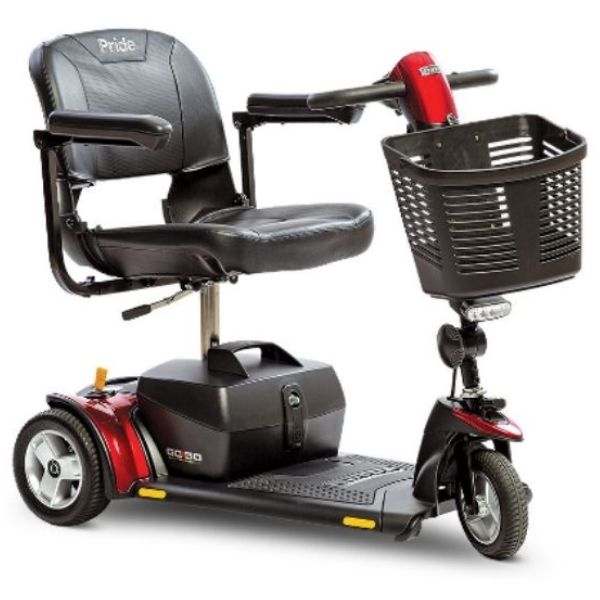 Pride Go-Go Elite Traveller Plus 3 Wheel Scooter SC53 Red Right View