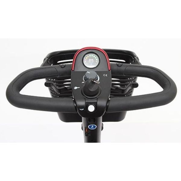 Pride Go-Go Elite Traveller Plus 3 Wheel Travel Scooter Tiller with Basket View