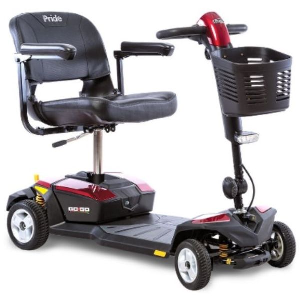 Pride Go-Go LX With CTS Suspension 4 Wheel Scooter SC54LX Red Front View