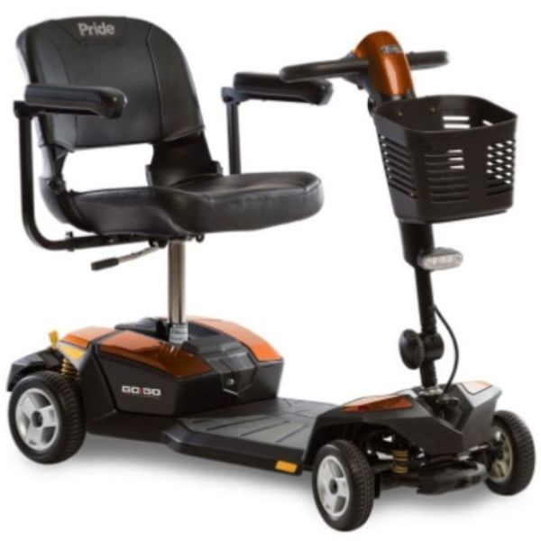 Pride Go-Go LX With CTS Suspension 4 Wheel Scooter SC54LX Sunburst Orange Right View