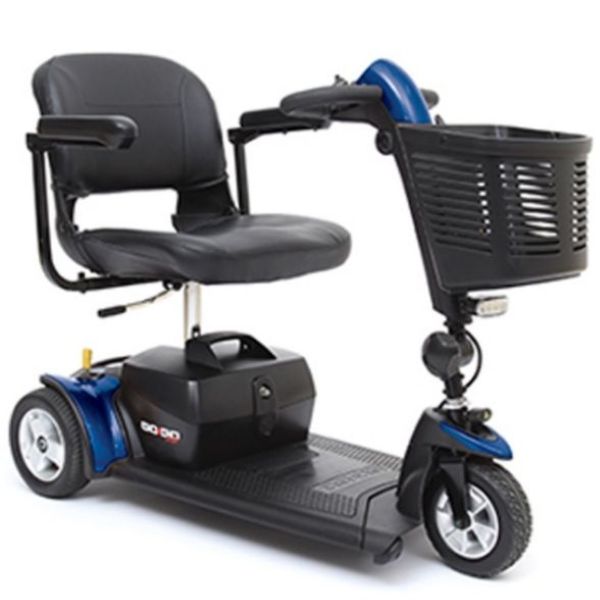 Pride Go-Go Sport 3 Wheel Travel Scooter Blue Color