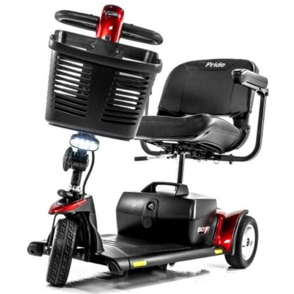 Pride Go-Go Sport 3 Wheel Travel Scooter S73 Red Front View