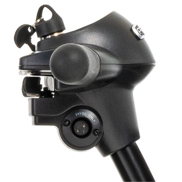 Pride Go-Go Ultra X 4-Wheel Scooter S49 Tiller Charging Port View