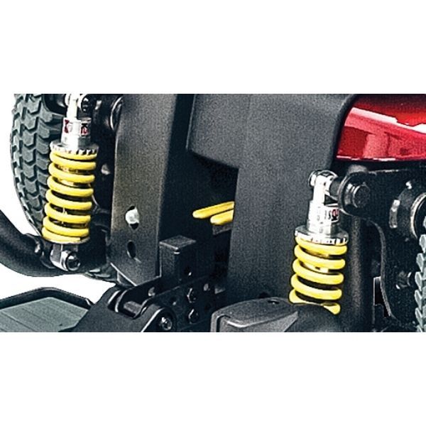Pride Jazzy 614 HD Power Chair Drive Wheel Suspension View