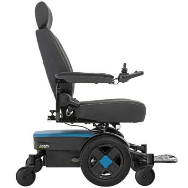 Pride Jazzy EVO 613 Power Wheelchair Iceberg Blue Side View