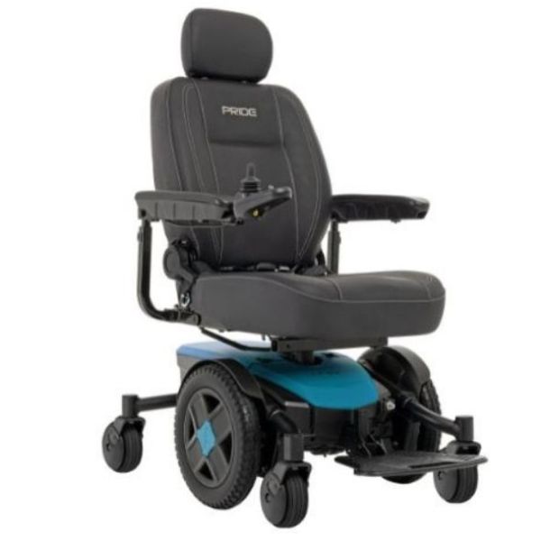 Pride Jazzy EVO 613 Power Wheelchair Iceberg Blue View