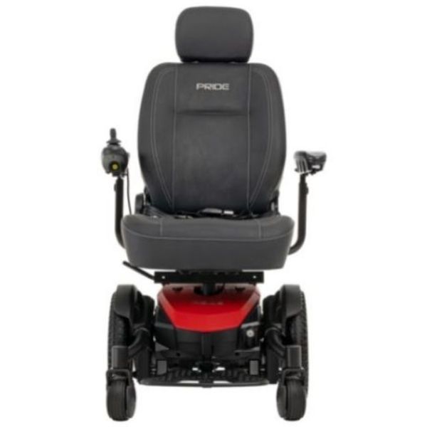 Pride Jazzy EVO 613 Power Wheelchair Red Front View