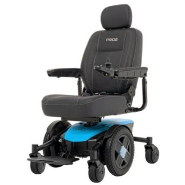 Pride Jazzy EVO 613 Power Wheelchair Robins Egg Blue Left View