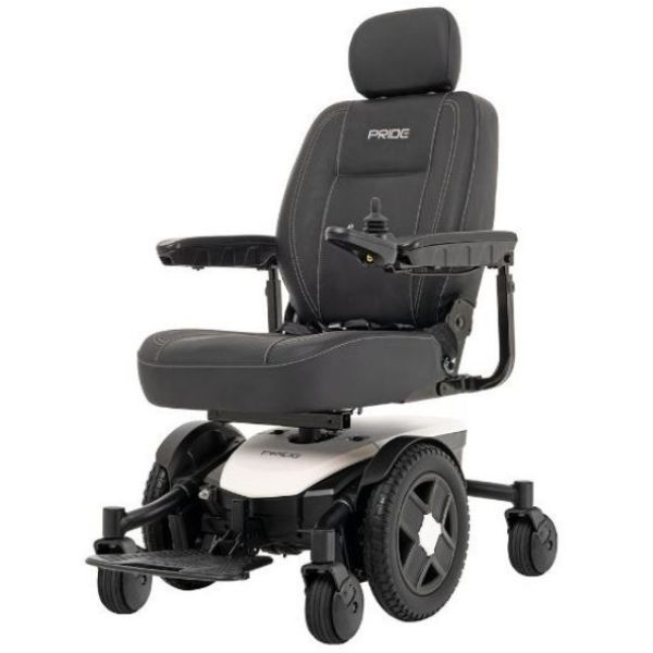 Pride Jazzy EVO 613 Power Wheelchair White Left View
