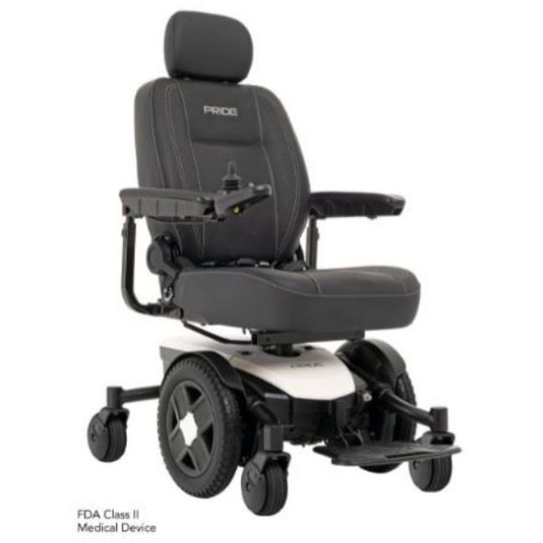 Pride Jazzy EVO 613 Power Wheelchair White View