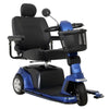 Pride Maxima Heavy Duty 3 Wheel Mobility Scooter Blue Front View