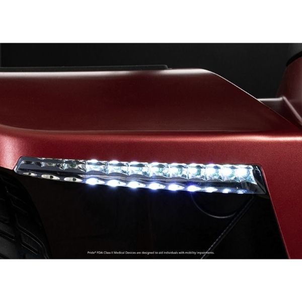 Pride Maxima Heavy Duty 3 Wheel Mobility Scooter RED Headlight View