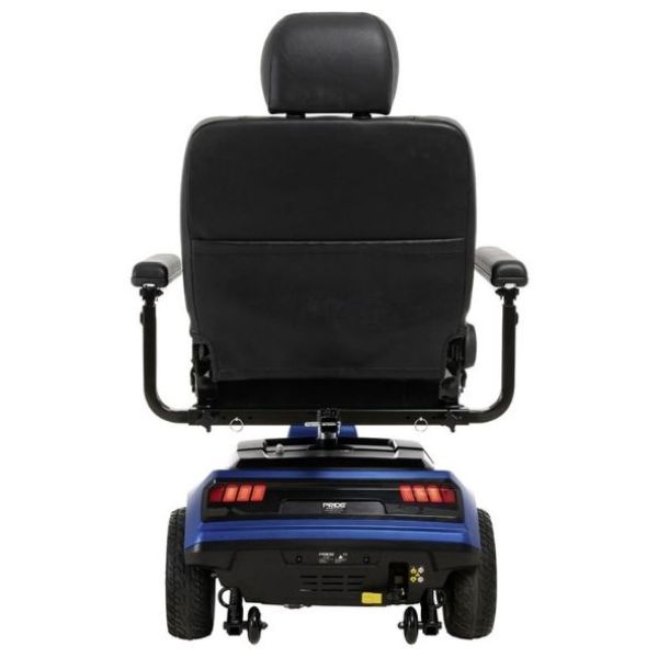 Pride Maxima Heavy Duty 3 Wheel Mobility Scooter in BLUE Rear View