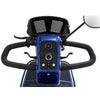 Pride Maxima Heavy Duty 3 Wheel Mobility Scooter in BLUE Tiller View