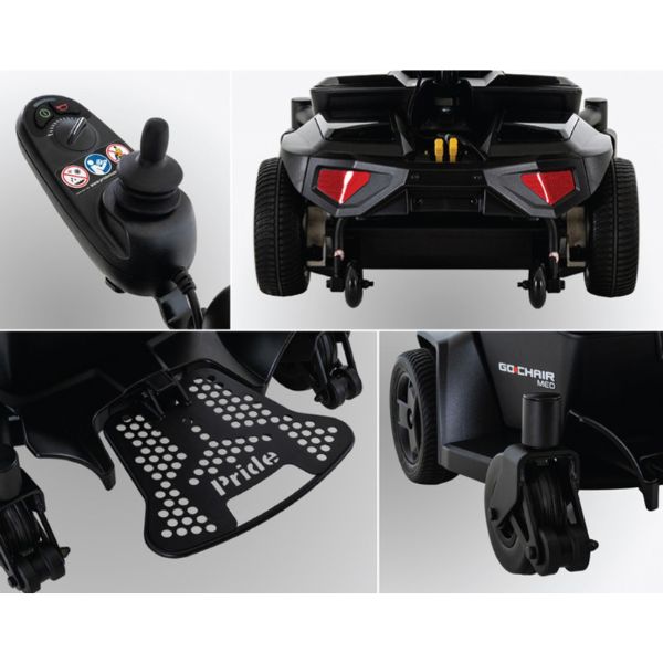 Go-Chair-MED Light-Weight Electric Wheel  Chair By Pride Mobility Features