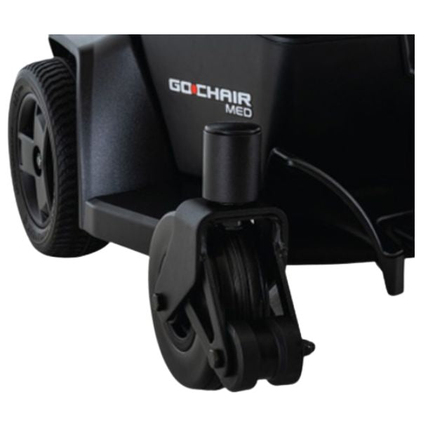 Go-Chair-MED Light-Weight Electric Wheel  Chair By Pride Mobility Rear and Front Wheels