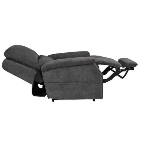 Pride Mobility Viva Lift Metro Infinite-Position Lift Chair PLR-925M Saville Grey Split Seam Back View