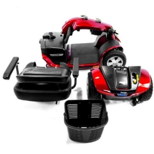 Pride Victory 10.2 Mid-Size Bariatric 4 Wheel Scooter SC7102 Disassemble View