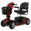 Pride Victory 10.2 Mid-Size Bariatric 4 Wheel Scooter SC7102 Red Left View