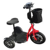 RMB Protean Folding 3 Wheel Mobility Scooter Red Right Side View