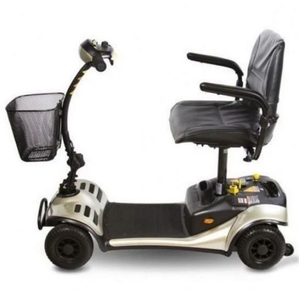 Shoprider Dasher 4 Wheel Portable Scooter Silver Side View