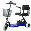 Shoprider Echo 3-Wheel mobility scooter Blue Front Left Side View