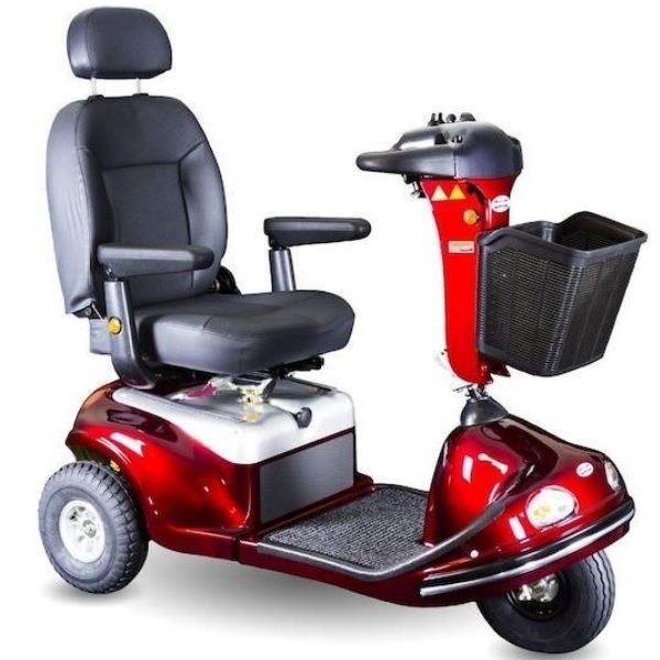 Shoprider Enduro XL 3 Wheel Plus Mobility Scooter Red Front Right Side View