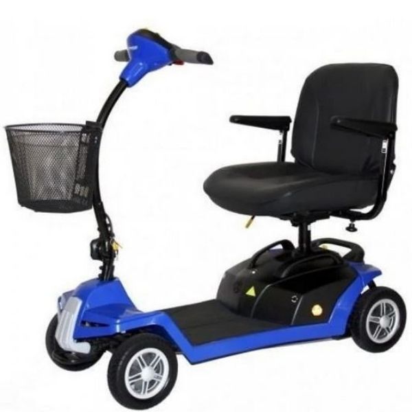 Shoprider Escape 4 Wheel Portable Scooter Blue Left Side View