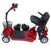 Shoprider Escape 4 Wheel Portable Scooter Red Disassembled View