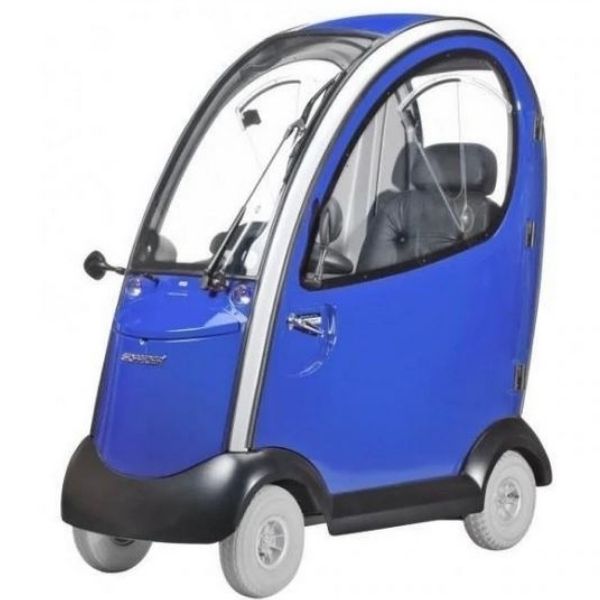 Shoprider Flagship Luxury Scooter Blue Front Left Side View