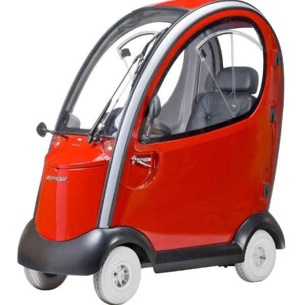 Shoprider Flagship Luxury Scooter Red Front Side View