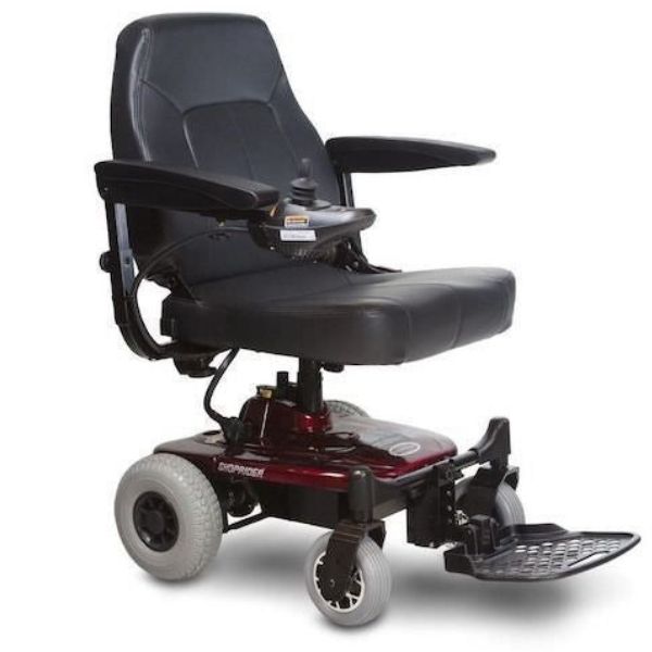 Shoprider Jimmie Power Chair Red Front Side View