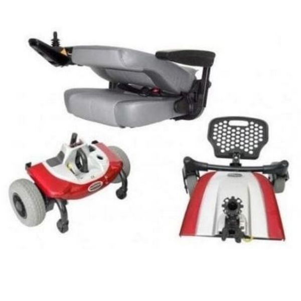 Shoprider Smartie Power Chair Red Disassembled View