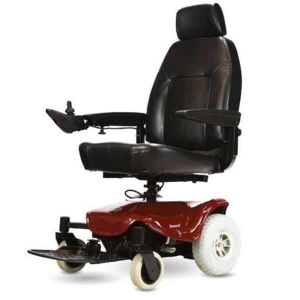 Shoprider Streamer Sport Electric Wheelchair Red Front Left Side View