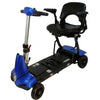 Solax Mobie Plus Folding Mobility Scooter  Blue Front Left Side View