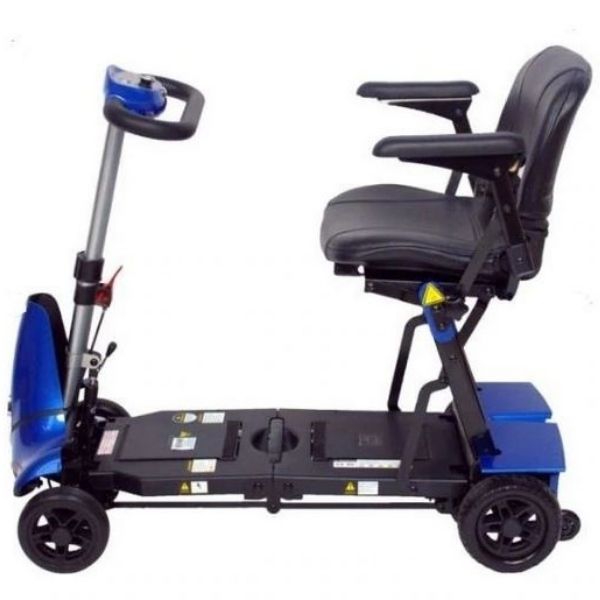 Solax Mobie Plus Folding Mobility Scooter Blue Left Side View