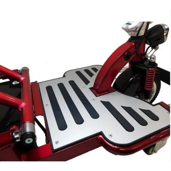 Triaxe Cruze Foldable Travel Mobility Scooter by Enhance Mobility Footplate View