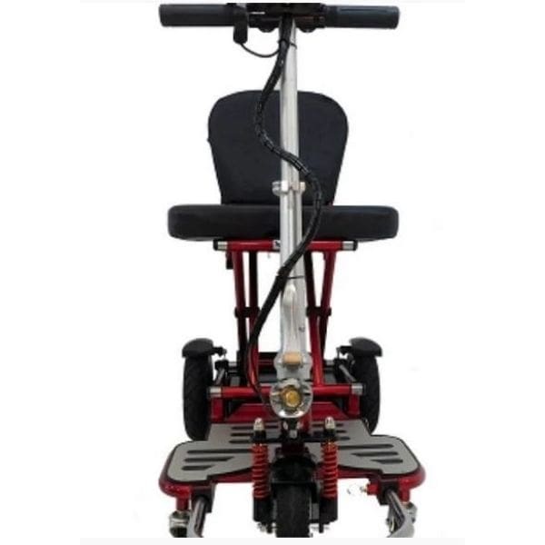 Triaxe Cruze Foldable Travel Mobility Scooter by Enhance Mobility Red Front View