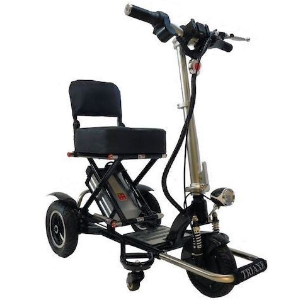 Triaxe Sport Scooter Black Front Left Side View