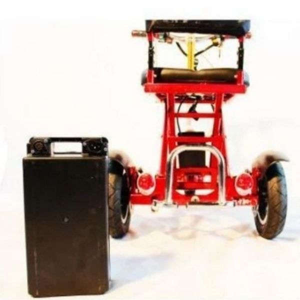 Triaxe Sport Scooter Red with Battery View