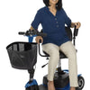 Vive Health 3 Wheel Travel Mobility Scooter Woman Rider Getting Off View