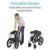 Vive Health Compact Folding Power Wheelchair Back Folded View