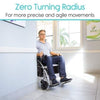 Vive Health Compact Folding Power Wheelchair Back Turnig Radius View